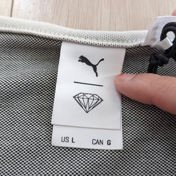 Puma tanktop for men, size L, color: white/black. - Picture 3 of 4